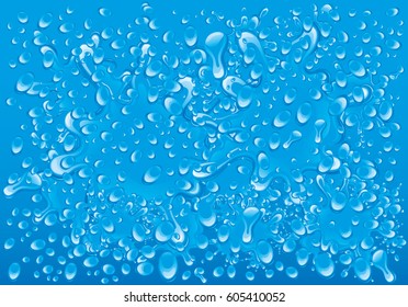 Splash water and drops.