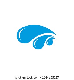 Splash water icon design template vector isolated