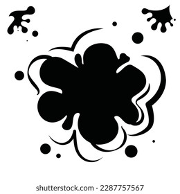Icono de agua de salpicadura, forma de gota, bandeja de pintura, marco de gota circular, silueta de burbuja de lluvia, vector de salpicaduras de agua Ilustración