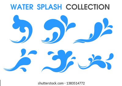 Splash water icon Flat and simple symbols.