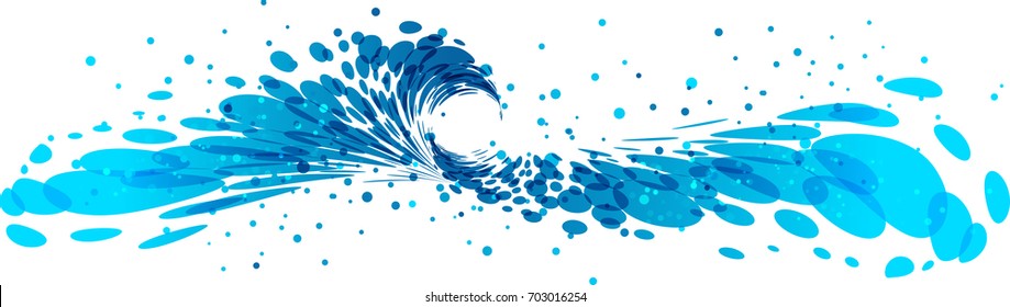 Splash of water isolated on white background