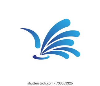 Splash water logo design 