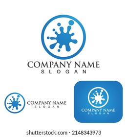 Splash water logo and symbol vector