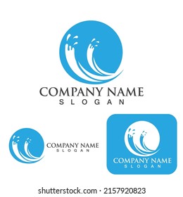Logotipo del agua de salpicadura y vector del símbolo