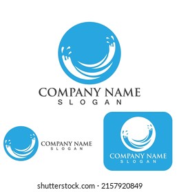 Logotipo del agua de salpicadura y vector del símbolo