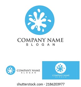 Splash water logo and symbol vector