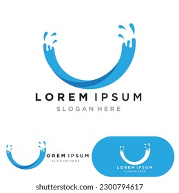 Splash water logo and symbol vector
