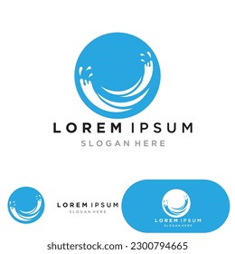 Splash water logo and symbol vector