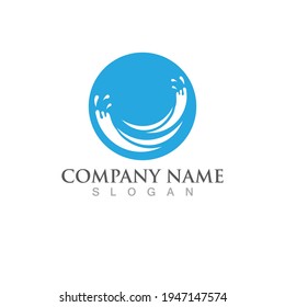 Diseño de la ilustración del vector de la plantilla de logotipo de agua de dispersión
