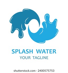splash water logo vector icon illustration design with a unique liquid splash concept for your business