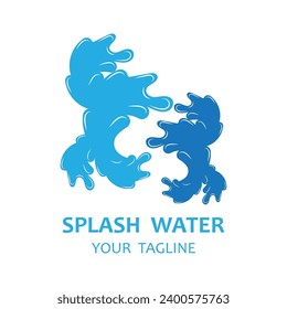diseño de icono de vectores con logotipo de agua salada con un concepto único de salpicadura líquida para su empresa