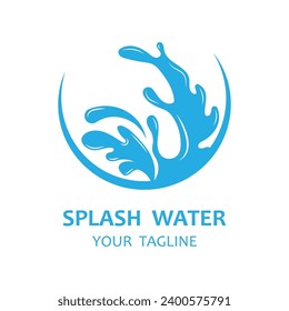 diseño de icono de vectores con logotipo de agua salada con un concepto único de salpicadura líquida para su empresa