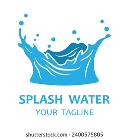 splash water logo vector icon illustration design with a unique liquid splash concept for your business