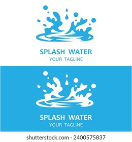 splash water logo vector icon illustration design with a unique liquid splash concept for your business