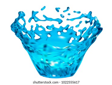 splash of water on a white background