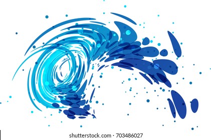 Splash Water On White Background