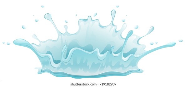 Splash of water on white background illustration