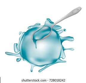 Splash of water. Puddle. Vector.