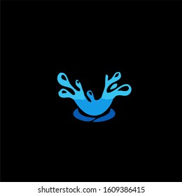 splash water simple logo art