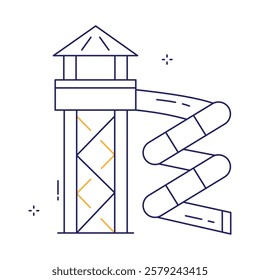 Splash Water Slide Vector Icon Design