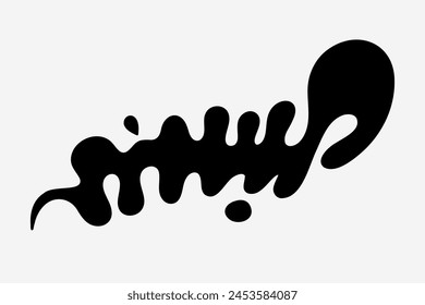 Splash, water, smooth lines. Stylized abstract image Vector graphics