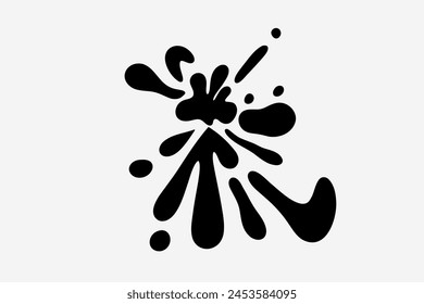 Splash, water, smooth lines. Stylized abstract image Vector graphics