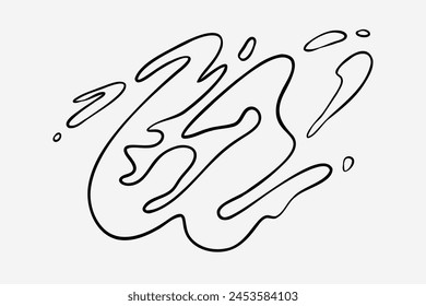 Splash, water, smooth lines. Stylized abstract image Vector graphics