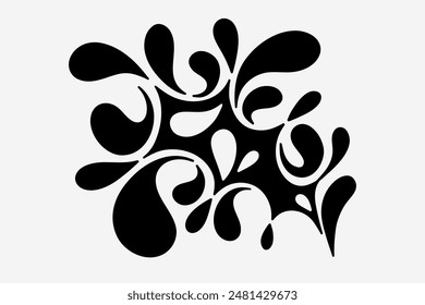 Splash, water, smooth lines. Stylized abstract image Vector graphics