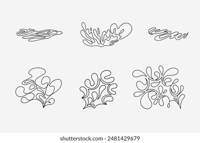 Splash, water, smooth lines. Stylized abstract image Vector graphics