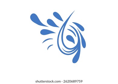 Splash, water, smooth lines. Stylized abstract image Vector graphics.