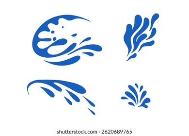 Splash, Wasser, glatte Linien. Stilisiertes abstraktes Bild Vektorgrafiken.