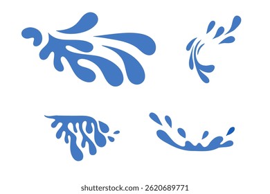 Splash, water, smooth lines. Stylized abstract image Vector graphics.