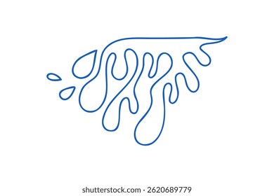 Salpicaduras, agua, líneas suaves. Gráficos de Vector de Imagen abstractos estilizados.