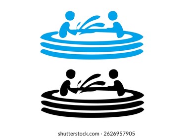 Splash water vector black and blue set icon. Fresh droplet isolated black and blue set icon. Vector illustration splash water on white background
