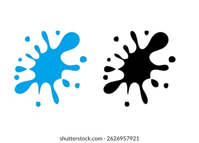 Splash water vector black and blue set icon. Fresh droplet isolated black and blue set icon. Vector illustration splash water on white background