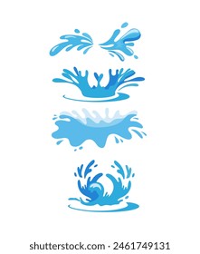 Splash water vector with defferent design illustration and icon for download