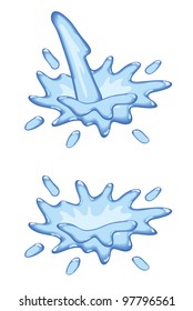 Splash of water. Vector illustration.