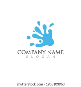 Splash water vector logo image
