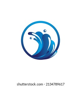 Splash water vector suitable for logo or symbol your company business
