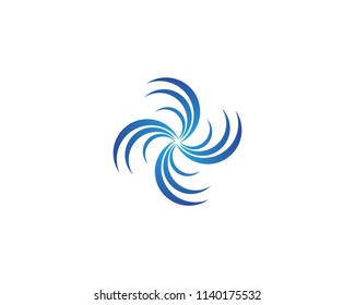 Splash water wave beach logo symbol vector 