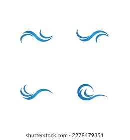 Splash water wave beach logo and symbol vector