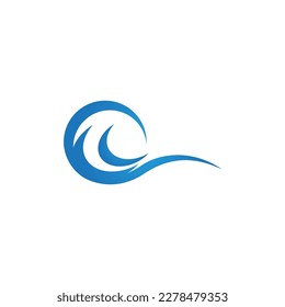 Splash water wave beach logo and symbol vector