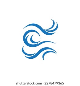 Splash water wave beach logo and symbol vector