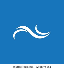Splash water wave beach logo and symbol vector