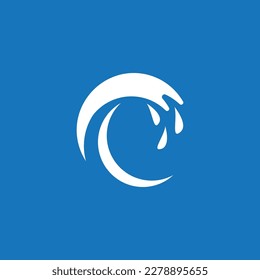 Splash water wave beach logo and symbol vector