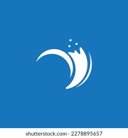 Splash water wave beach logo and symbol vector