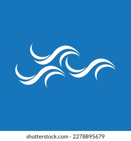 Splash Water wave Beach Logo und Symbol, Vektorgrafik