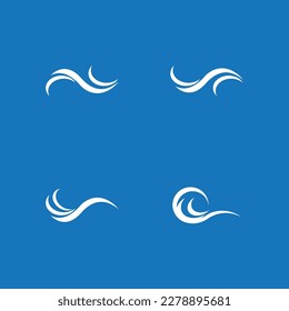 Splash water wave beach logo and symbol vector