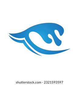 Splash water wave beach logo and symbol vector