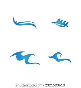 Splash water wave beach logo and symbol vector